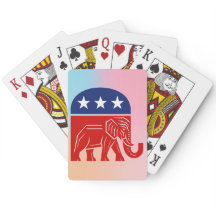 Cartes à jouer politiques éléphant républicain