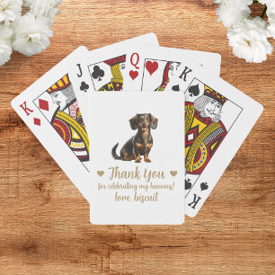 Cartes à jouer pour mariage de chien