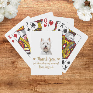 Cartes à jouer pour mariage de chien