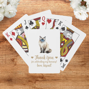 Cartes à jouer pour mariage en faveur de chat