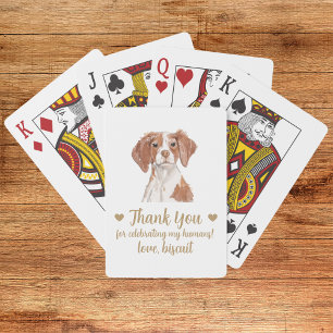 Cartes à jouer pour mariage en faveur de chien