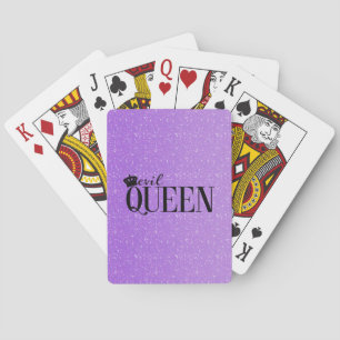 Cartes à jouer REINE ÉGOÏSTE Couronne Violet Paill