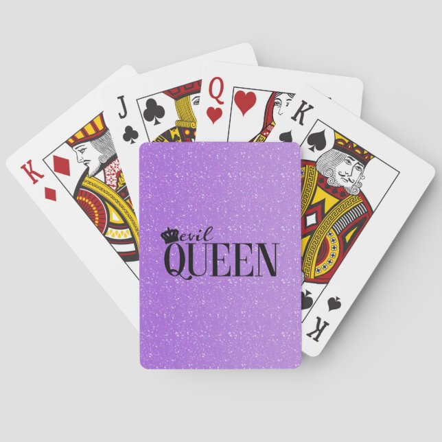 Cartes à jouer REINE ÉGOÏSTE Couronne Violet Paill (dos)