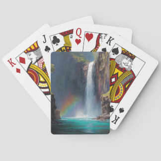 Cartes à jouer Scène de fantaisie de cascade arc-e