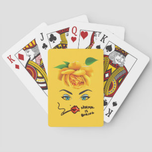 Cartes à jouer vélo jaune normal est ennuyeux