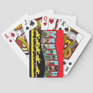 Cartes à jouer vintage Kentucky Greetings