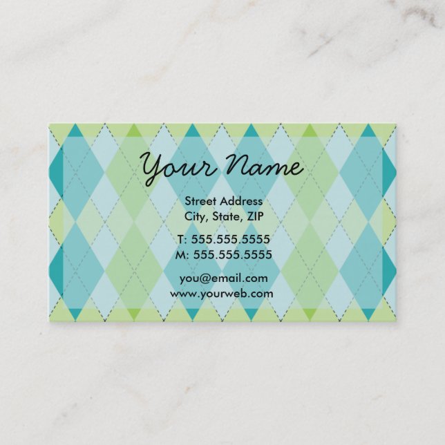 Cartes à motifs de losanges de profil de mod (Devant)