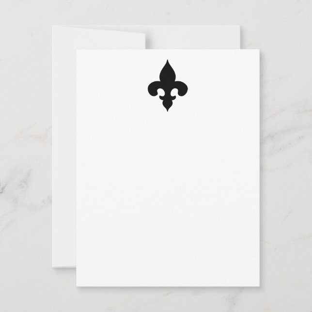 Cartes à notes plates Fleur de Lis (Devant)