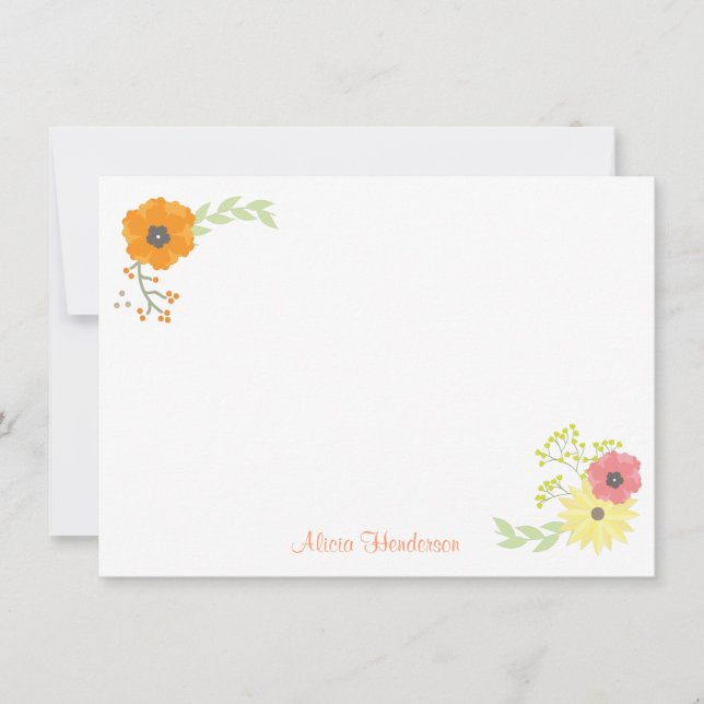 Cartes à notes plates Flower Garden (Devant)