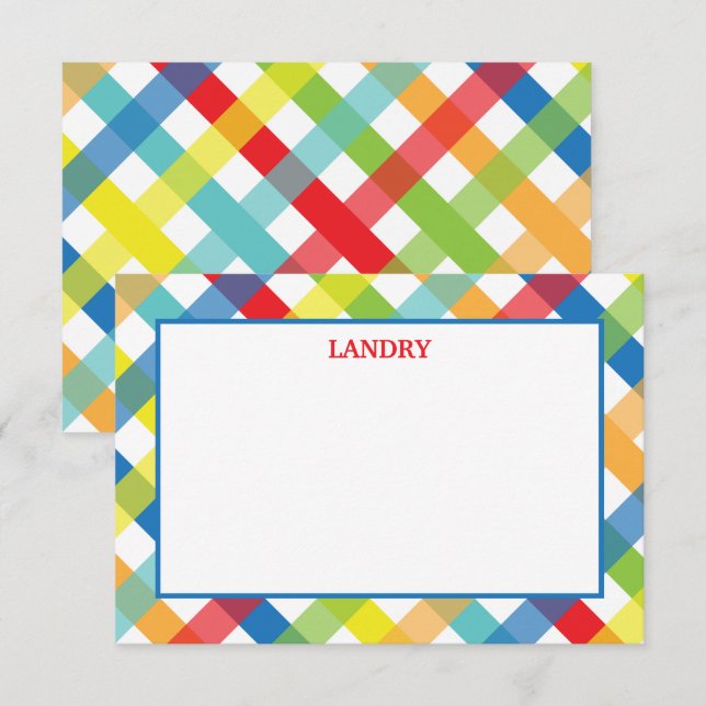 Cartes à notes plates personnalisées croisées en c (Devant / Derrière)