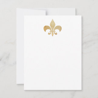 Cartes à notes plates Tan Fleur de Lis