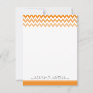 Cartes à notes plats sur mesure Chevron Motif (ora