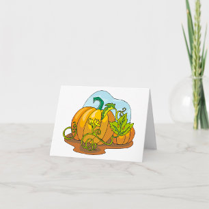 Cartes à notes végétales Citrouilles en croissance