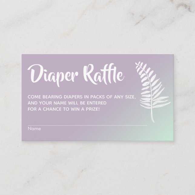 Cartes à roulettes de Baby shower Mint & Lilac Omb (Devant)