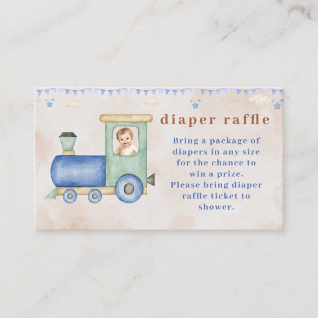 Cartes à roulettes du train | Baby shower ferrovia (Devant)