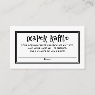 Cartes à roulettes en Baby shower noir et blanc