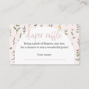 Cartes à roulettes fleurs sauvages Baby showers