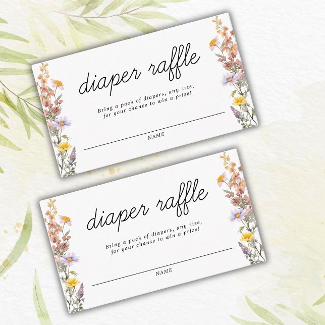 Cartes à roulettes Fleurs sauvages Baby showers Sp (Créateur téléchargé)
