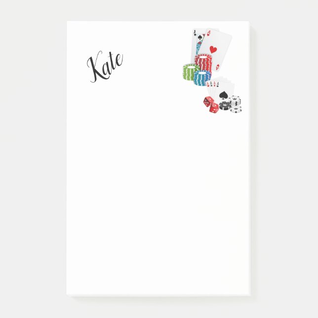 Cartes Ace Post-it Notes (Devant)