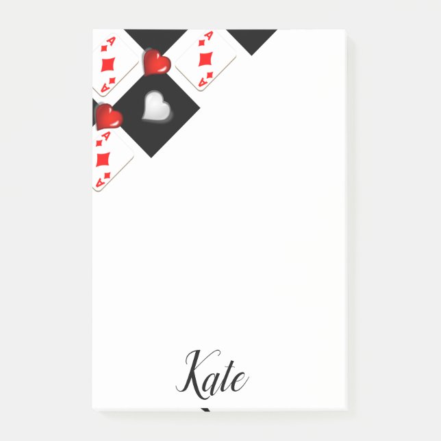 Cartes Ace Post-it Notes (Devant)