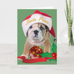 Cartes anglaises de pattes de Père Noël de