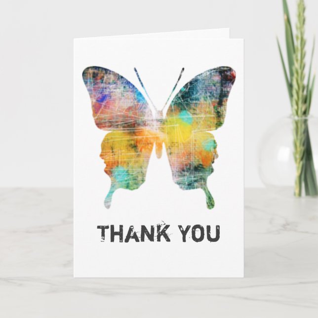 Cartes artistiques de Merci de papillon (Devant)