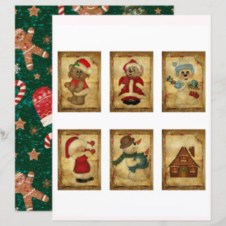 Cartes ATC de Noël Vintage