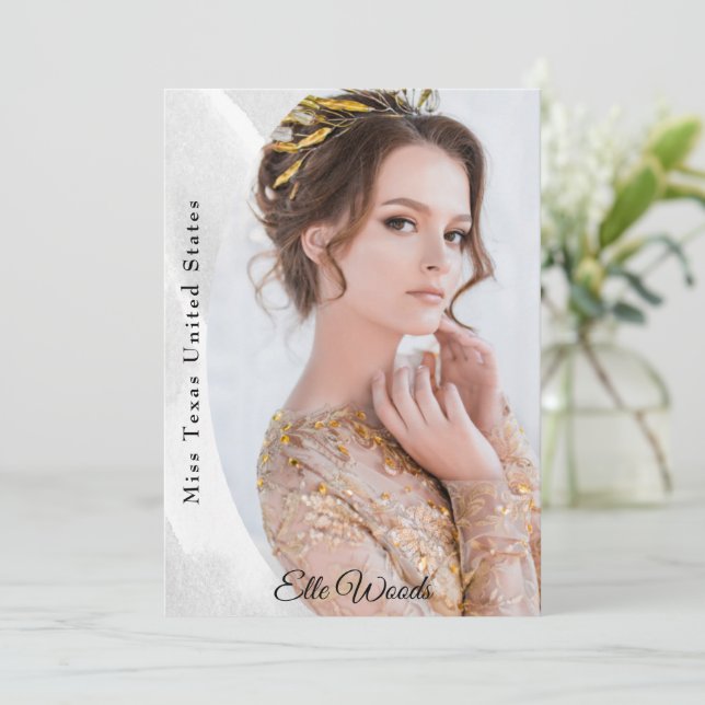 Cartes autographes de glace marbré pour les partic (Debout devant)