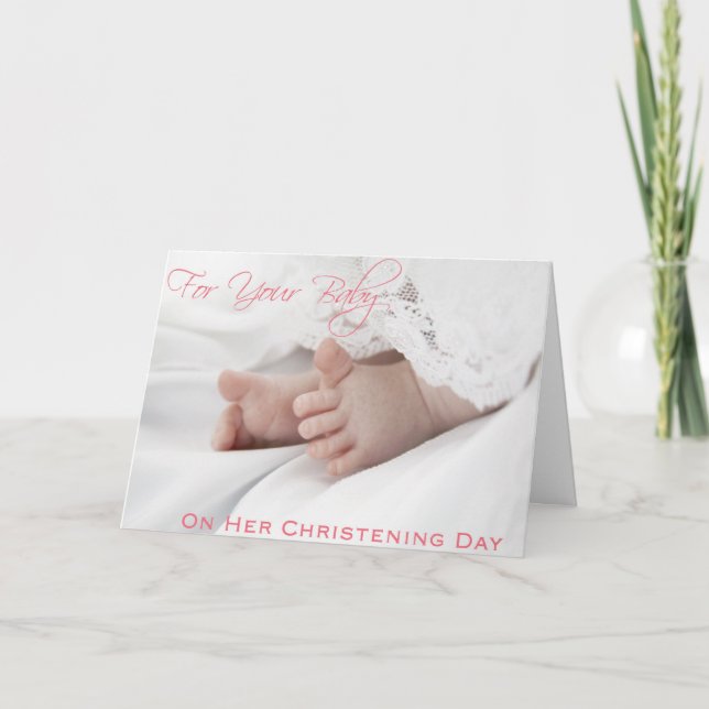 Cartes baptêmes/baptêmes pour bébé fille (Devant)