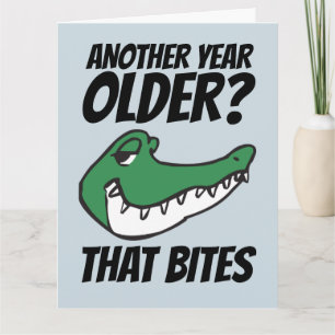 CARTES BITES D'ANNIVERSAIRE ALLIGATOR FUNNY