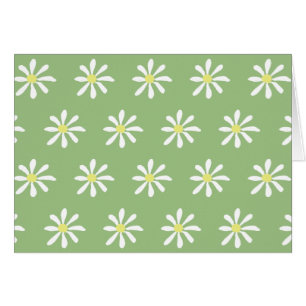 Cartes blanches Dainty Daisy (Sage Green & White)