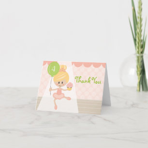 Cartes blondes de Merci d'anniversaire de