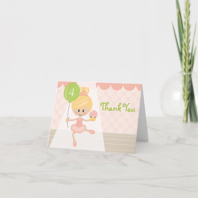 Cartes blondes de Merci d'anniversaire de (Devant)