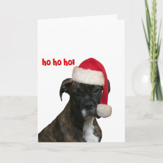 Cartes : Boxer Pup Père Noël