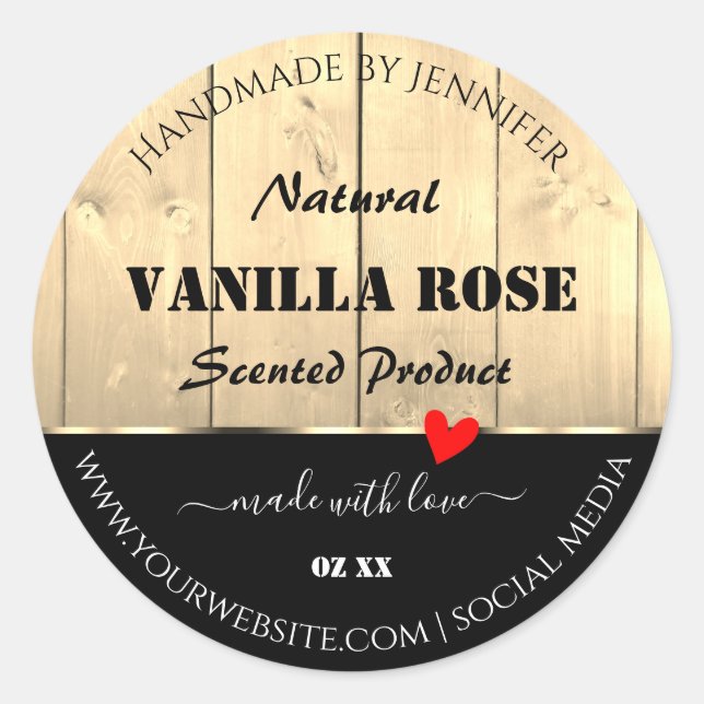 Cartes Brown en bois clair Étiquettes d'emballage  (Devant)