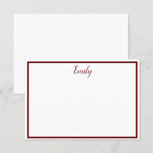 Cartes Burgandy et Blanc personnalisées