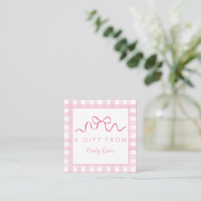 Cartes Cadeau pour Anniversaire Pink Bow (Debout devant)