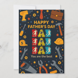 Cartes cadeaux de Fête des pères de football papa 