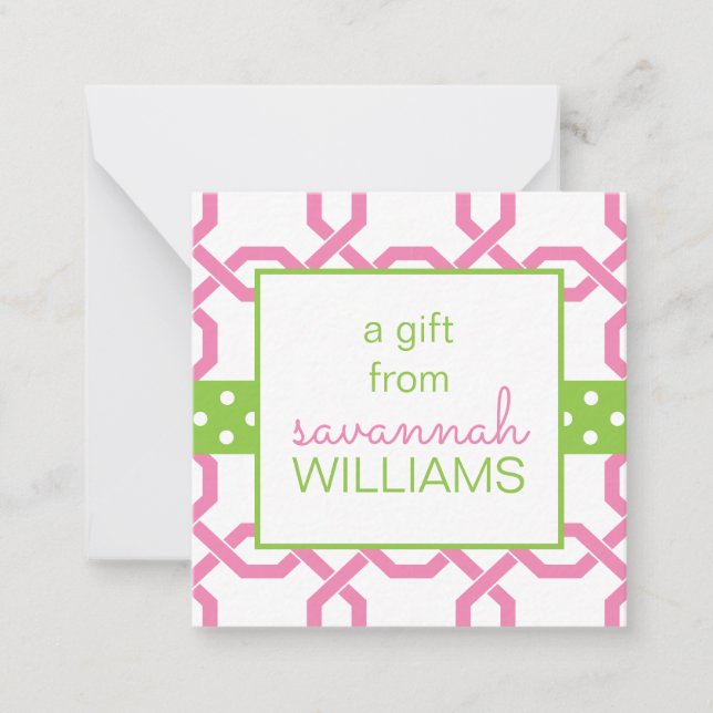 Cartes Cadeaux Lattice & Grosgrain (Devant)