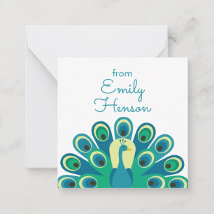 Cartes Cadeaux Personnalisées Cute Peacock