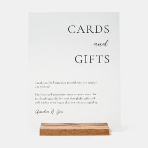 Cartes Cadeaux Table Merci Elégant Noir Blanc