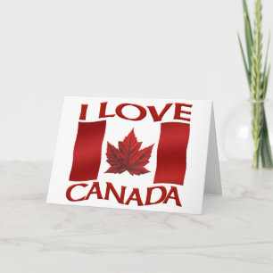 Cartes Canada Drapeau Cartes de voeux personnalisé