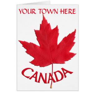 Cartes Canada Drapeau Cartes de voeux personnalisé