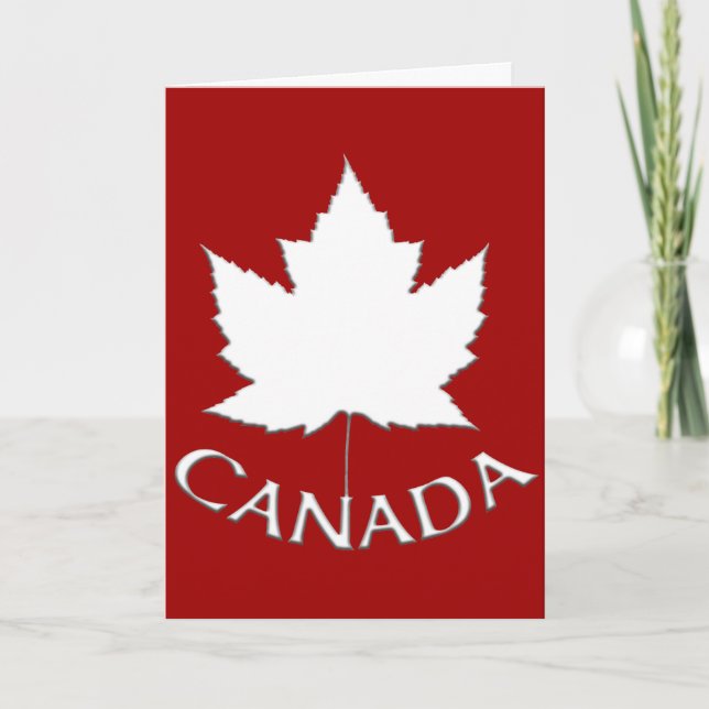 Cartes Canada Drapeau Cartes de voeux personnalisé (Devant)