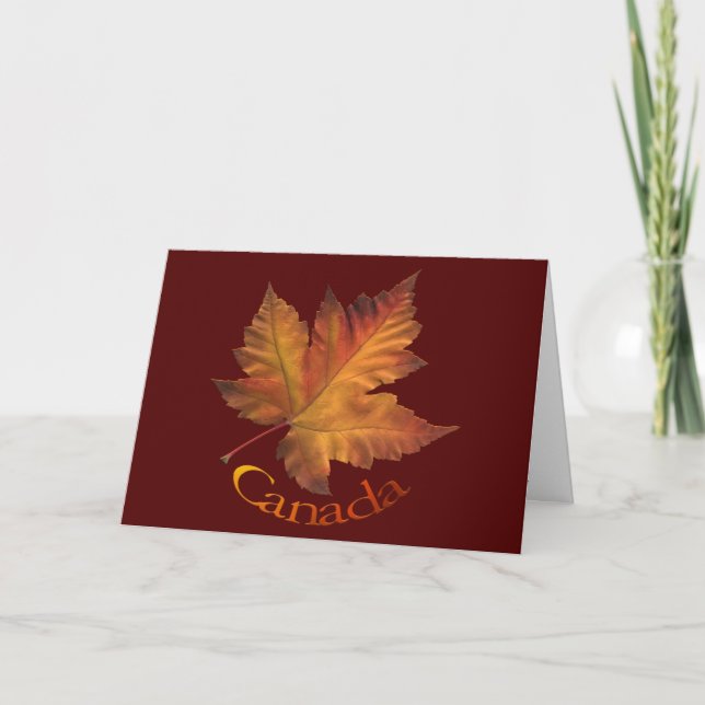 Cartes Canada Feuille d'érable Cartes de voeux (Devant)