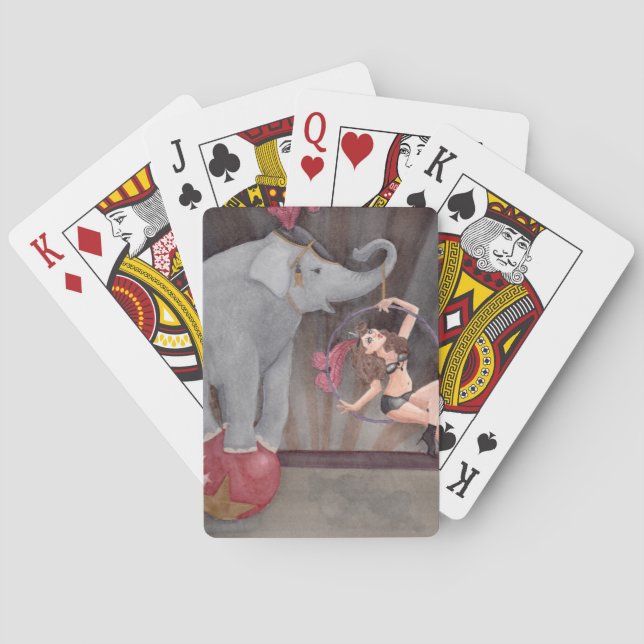 Cartes Carte de jeu Circus Elephant Acrobat (dos)