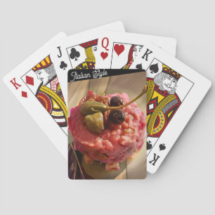 Cartes Carte de jeu de style italien - Photo gastronomiqu