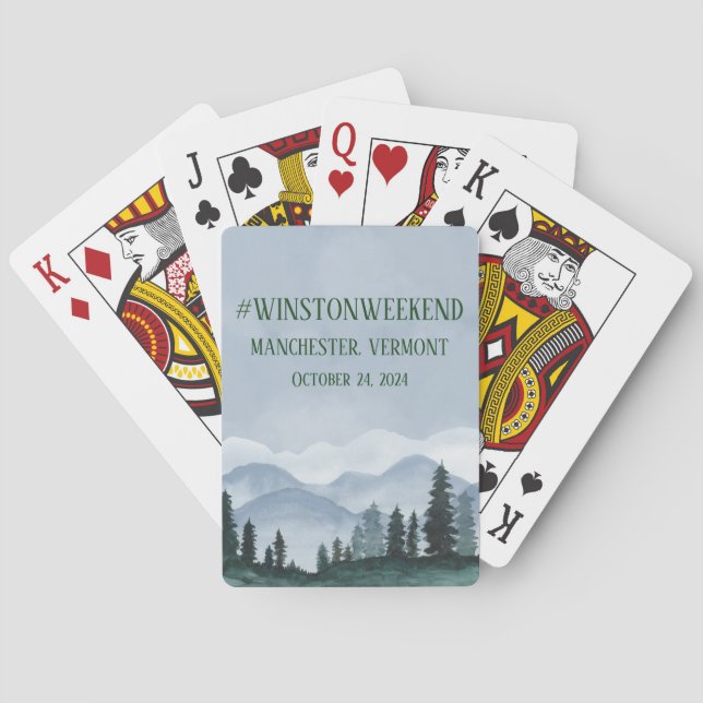 Cartes Carte de jeu Mariage inspirée par la nature (dos)