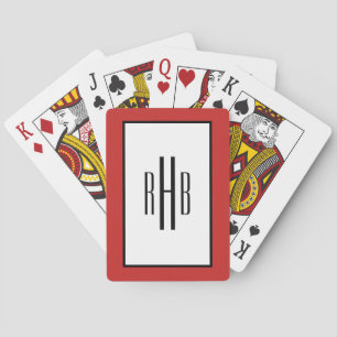 Cartes Carte de jeu Monogramme Poker cadeau pour papa