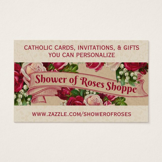 Cartes catholiques personnalisées Invitations Cade (Devant)